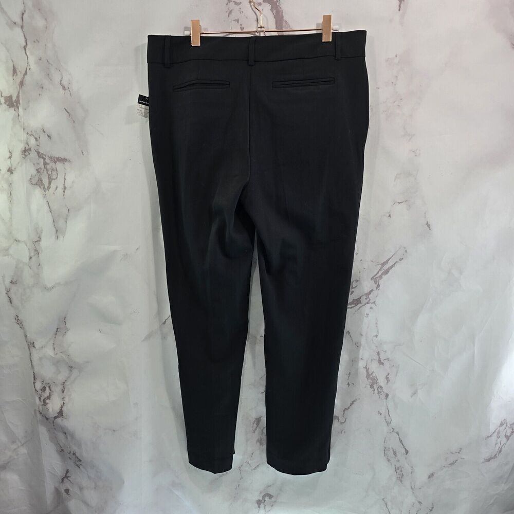 Norma Kamali Pants Womens 10 Black Career Crop Trouser High Rise Office Slacks